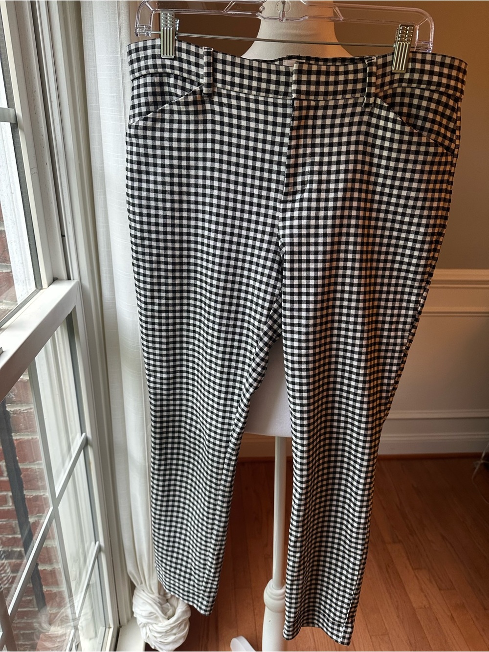 GAP Black and White Gingham Chinos